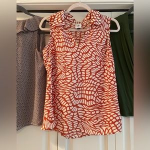 Cabi sleeveless top with collar